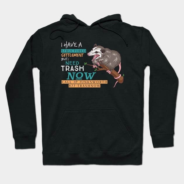 877-TRASHNOW Possum Hoodie by Toodles & Jay